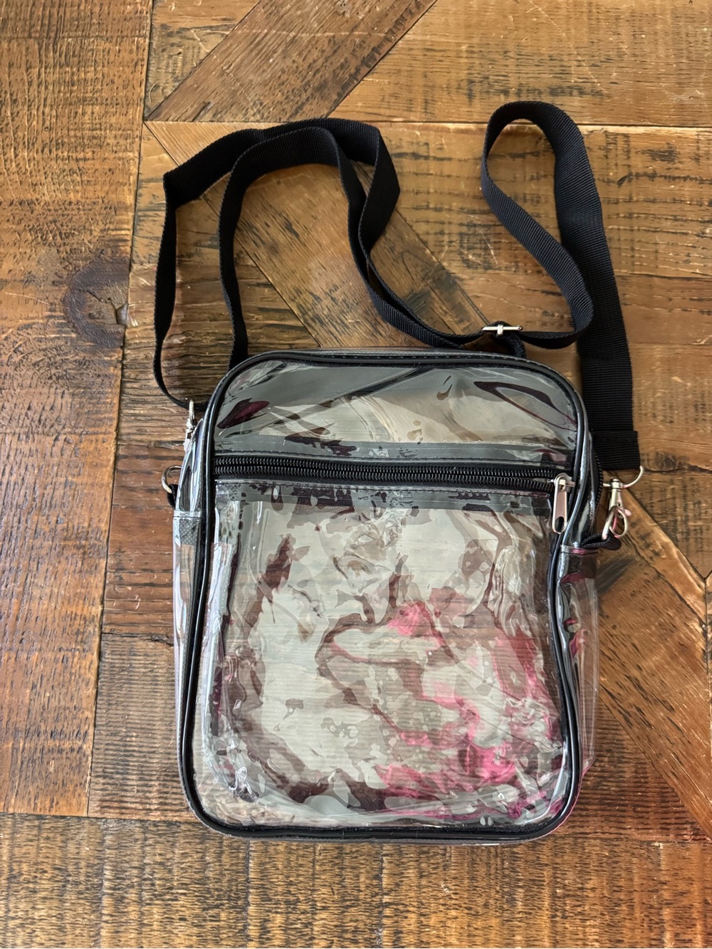 Clear Crossbody Bag Black Trim
